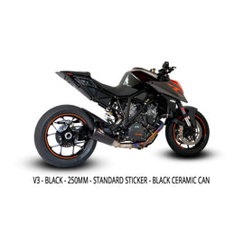 Austin Racing GP3 Low Mount Decat with V3 Slip-On for 2014-19 KTM Superduke 1290 R, 2016-23 1290 GT