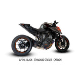 Austin Racing GP3 Low Mount Decat with GP1R Slip-On for 2014-19 KTM Superduke 1290 R, 2016-23 1290 GT