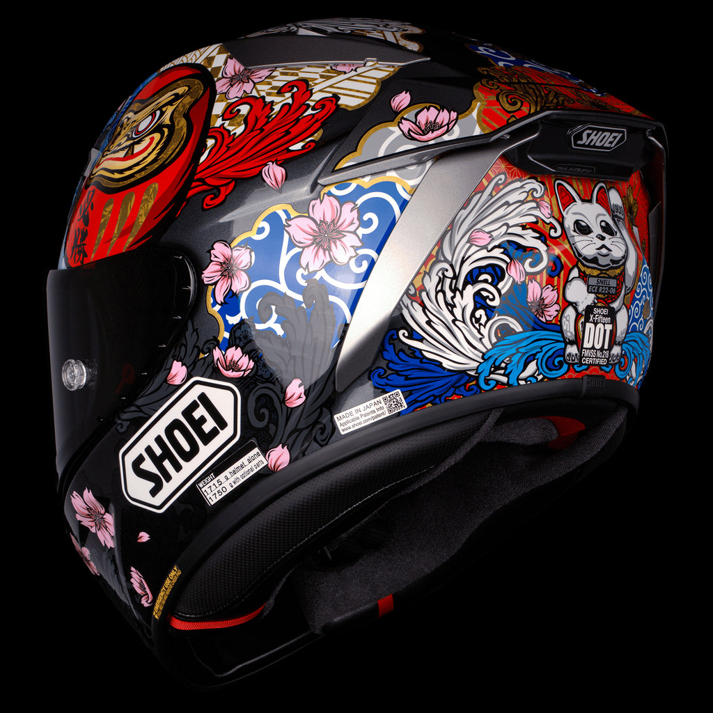 shoei gsxr 750 helmet Shoei X-15 Marc Marquez Motegi 5 Full Face Helmet – 2to4wheels