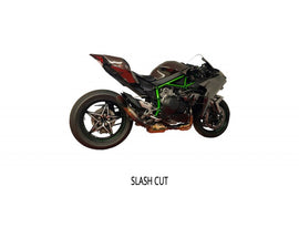 Austin Racing Slashcut De-cat Race Exhaust System for 2015+ Kawasaki Ninja H2, H2 Carbon, H2R