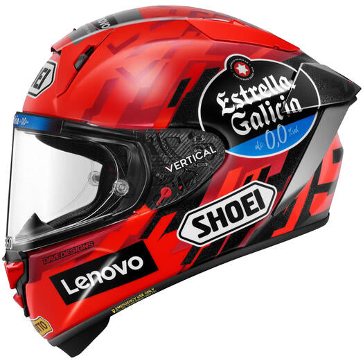 Shoei X-Fifteen Marc Marquez 9 Moto GP Replica Full Face Helmet img side