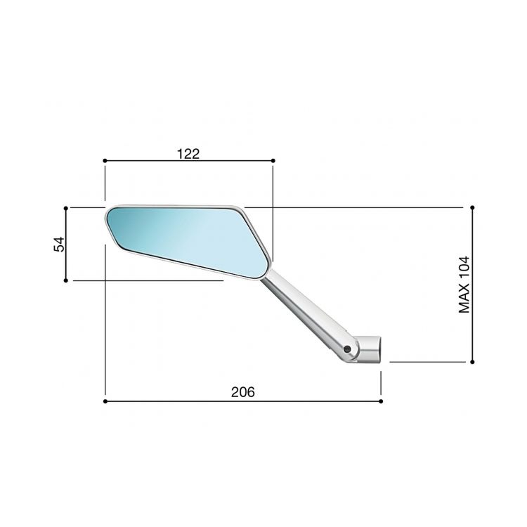 Rizoma Circuit 744 Bar Mount Mirrors