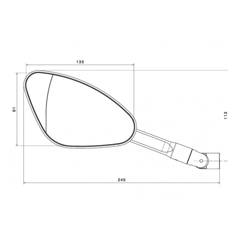 Rizoma Namic Sport Mirror for Motorcycles
