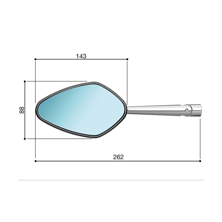 Rizoma Veloce L Sport Mirrors with integrated turn signal for motorcycle img 13