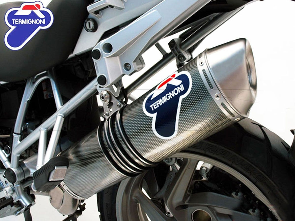 TERMIGNONI INOX CARBON LOOK SILENCER FOR 2009-2014 BMW F800 GS/F650 GS - APPROVED 1