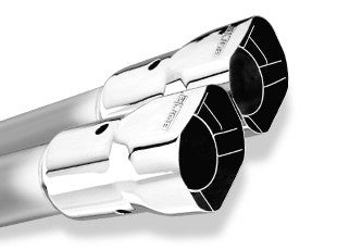 Borla Universal Polished Tip Dual Square Angle-Cut Intercooled (inlet 2 1/2in. Outlet 2 7/8 x 3 3/8in)
