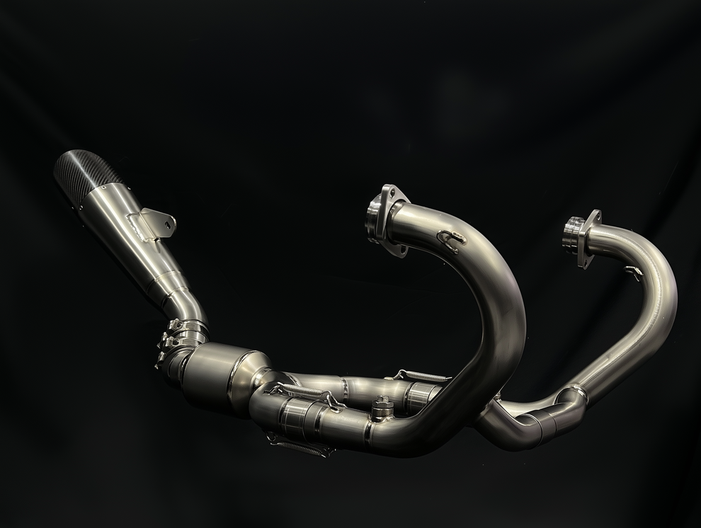 Vandemon Titanium Exhaust System with Brushed Headers For 2014-23 BMW R NINET 2