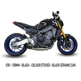 Austin Racing GP3 Belly Exit De-Cat Race Exhaust Systems with V3/ V3R slip on for 2021+ Yamaha MT-09, FZ-09