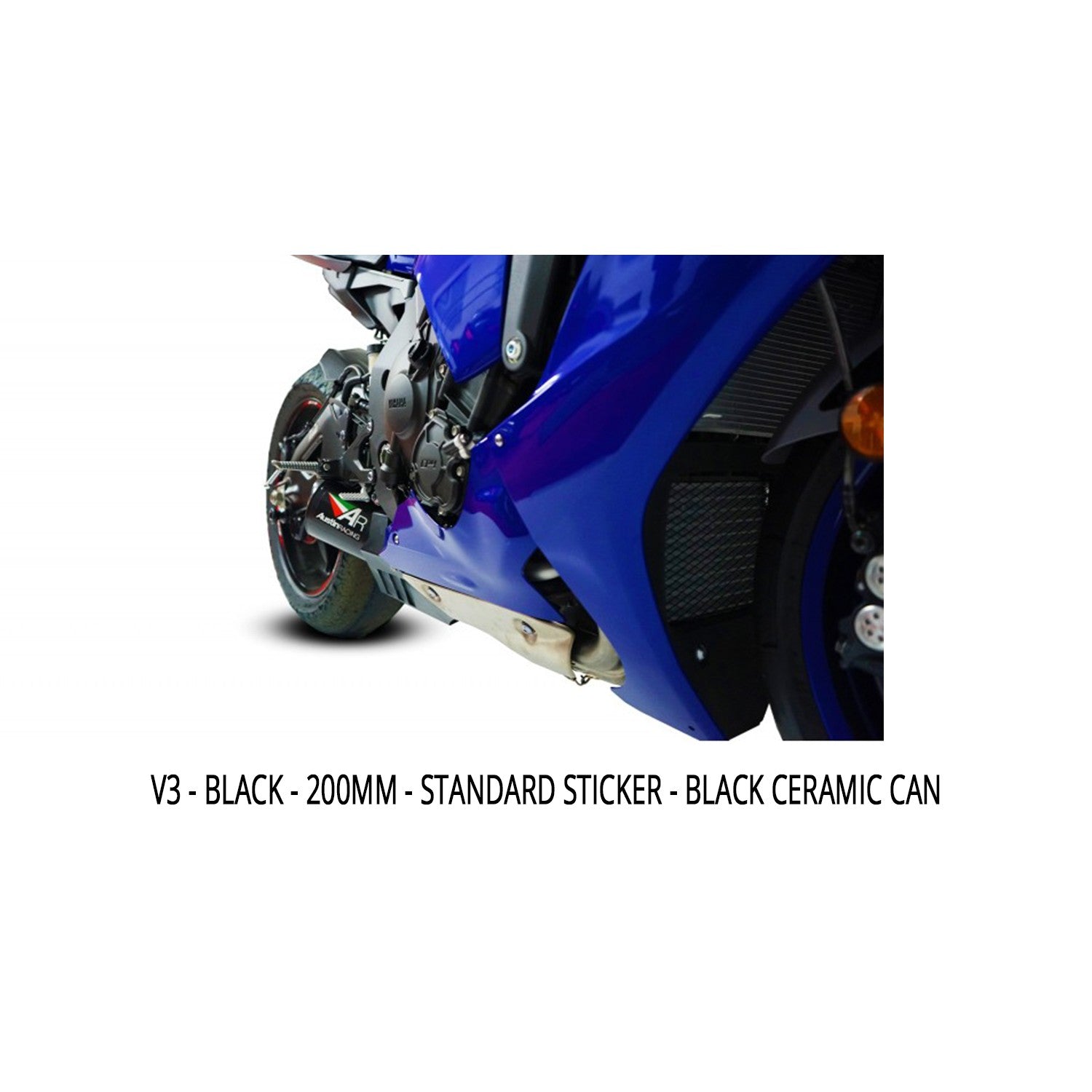 Austin Racing GP3 Low Mount De-Cat Exhaust Systems with V3 Slip on for 2020+ Yamaha YZF-R1, R1M - 2to4wheels