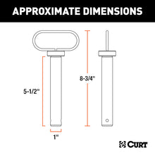 Load image into Gallery viewer, Curt 1in Clevis Pin w/Handle and Clip