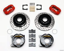 गैलरी व्यूवर में इमेज लोड करें, Wilwood Forged Dynalite P/S Park Brake Kit Drilled Red Chevy 12 Bolt-Spec 3.15in Brng Stggrd mt