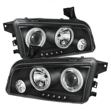Laden Sie das Bild in den Galerie-Viewer, Spyder Dodge Charger 06-10 Projector Headlights Halogen Model CCFL Halo LED Blk PRO-YD-DCH05-CCFL-BK