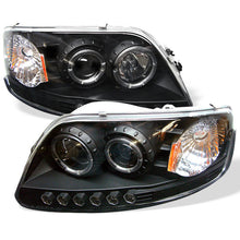 Carica l&#39;immagine nel visualizzatore di Gallery, Spyder Ford F150 97-03 Projector - LED Halo Amber Reflctr LED Blk PRO-YD-FF15097-1P-AM-BK