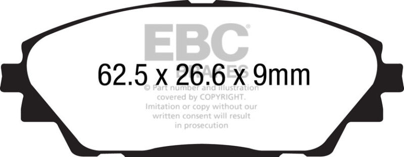 EBC 14+ Mazda 3 2.0 (Japan Build) Redstuff Front Brake Pads - 2to4wheels