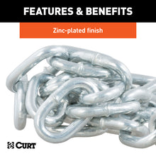 Load image into Gallery viewer, Curt 27in Safety Chain w/1 S-Hook (2000lbs Clear Zinc)