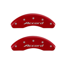 Charger l&#39;image dans la galerie, MGP 4 Caliper Covers Engraved Front Accord Engraved Rear Accord Red finish silver ch