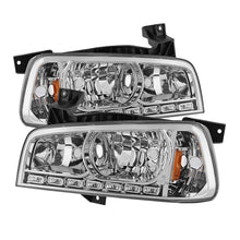 Charger l&#39;image dans la galerie, Xtune Dodge Charger 06-10 1Pc LED Crystal Headlights Chrome HD-ON-DCH05-1PC-LED-C