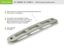 Load image into Gallery viewer, DV8 Offroad 2007-2018 Jeep JK Silver Slot Style Door Handle Inserts - Set Of 3