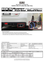 गैलरी व्यूवर में इमेज लोड करें, HKS SUPER TURBO MUFFLER  Ti Subaru VAB WRX STI/VAG WRX S4