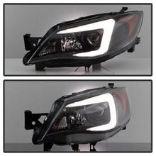Carica l&#39;immagine nel visualizzatore di Gallery, Spyder Subaru WRX 08-09 Projector Headlights - Halogen Model Only - Black PRO-YD-SWRX08-LBDRL-BK