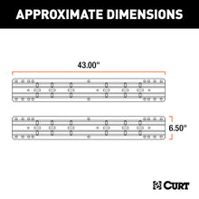 Carica l&#39;immagine nel visualizzatore di Gallery, Curt Universal 5th Wheel Base Rails (Gloss Black)