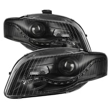 गैलरी व्यूवर में इमेज लोड करें, xTune Audi A4 06-08 Projector Headlights - Halogen Model Only - DRL LED - Black PRO-JH-AA406-DRL-BK