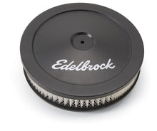 गैलरी व्यूवर में इमेज लोड करें, Edelbrock Air Cleaner Pro-Flo Series Round Steel Top Paper Element 10In Dia X 3 5In Black