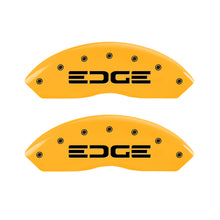 गैलरी व्यूवर में इमेज लोड करें, MGP 4 Caliper Covers Engraved Front &amp; Rear Edge Yellow Finish Black Char 2008 Ford Edge