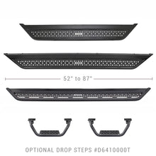 Charger l'image dans la galerie, Go Rhino Dominator Extreme D6 SideSteps - Tex Blk - 4in Drop Down Steps (Pair)
