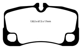 EBC 09-12 Porsche 911 (997) (Cast Iron Rotor only) 3.6 Carrera 2 Yellowstuff Rear Brake Pads - 2to4wheels