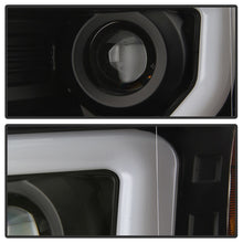 Carica l&#39;immagine nel visualizzatore di Gallery, Spyder 09-14 Ford F-150 Projector Headlights - Halogen Model Light Bar - Blk PRO-YD-FF15009-SBLB-BK