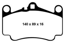 Laden Sie das Bild in den Galerie-Viewer, EBC 03-05 Porsche 911 (996) (Cast Iron Rotor only) 3.6 Carrera 4S Yellowstuff Front Brake Pads