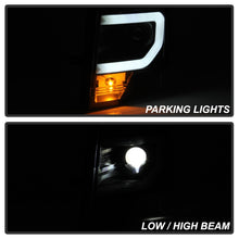 Laden Sie das Bild in den Galerie-Viewer, Spyder Ford F150 09-14 Halogen Light Bar Projector Headlights Black PRO-YD-FF15009PL-BK