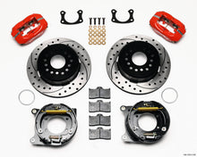 गैलरी व्यूवर में इमेज लोड करें, Wilwood Forged Dynalite P/S Park Brake Kit Drilled Red BOP Axle 2.75in Bearing 2.75 Offset