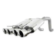 Carica l'immagine nel visualizzatore di Gallery, Stainless Works 2006-13 Corvette C6ZO6/ZR1 3in Axleback Chambered Mufflers Quad 4in Rolled Edge Tips