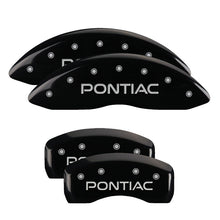 Charger l&#39;image dans la galerie, MGP 4 Caliper Covers 98-02 Pontiac Firebird (Ex WS6) Front Pontiac Rear Arrow Blk Finish Silver Char