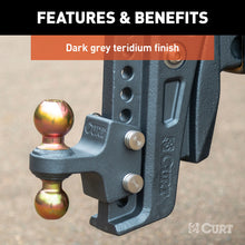 Carica l&#39;immagine nel visualizzatore di Gallery, Curt Rebellion XD 2.5in Cushion Hitch Ball Mount