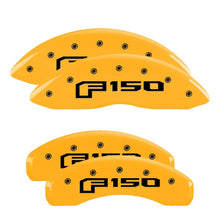 Carica l&#39;immagine nel visualizzatore di Gallery, MGP 4 Caliper Covers Engraved F &amp; R Oval Logo/Ford Yellow Finish Black Char 2018 Ford Expedition