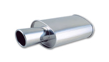 Carica l&#39;immagine nel visualizzatore di Gallery, Vibrant StreetPower Oval Muffler with 4in Round Tip Angle Cut Rolled Edge - 2.5in inlet I.D.