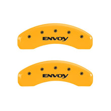गैलरी व्यूवर में इमेज लोड करें, MGP 4 Caliper Covers Engraved Front &amp; Rear Envoy Yellow Finish Black Char 2009 GMC Envoy