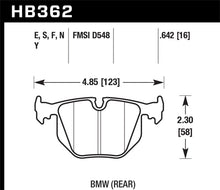 Carica l&#39;immagine nel visualizzatore di Gallery, Hawk 91-97 BMW 850I/850CI HT-10 Race Rear Brake Pads