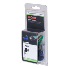 Load image into Gallery viewer, Curt 4-Way Flat Connector Plug w/12in Wires and Hardware (Trailer Side Packaged)