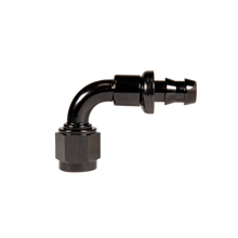 गैलरी व्यूवर में इमेज लोड करें, Fleece Performance Universal -10AN 90Deg to Hose Barb - Black