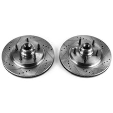 Cargar imagen en el visor de la galería, Power Stop 97-00 Ford F-150 Front Evolution Drilled &amp; Slotted Rotors - Pair