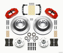 गैलरी व्यूवर में इमेज लोड करें, Wilwood Narrow Superlite 6R Front Hub &amp; 1PC Rtr Kit 12.88in-Red 74-80 Pinto Disc Spindle only
