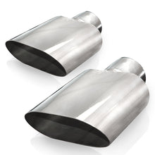 Laden Sie das Bild in den Galerie-Viewer, Stainless Works Big Oval Exhaust Tips 2.5in Inlet (priced per pair)