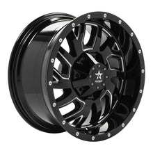 Load image into Gallery viewer, RBP 65R Glock 20x10 5x127/139.7 BP / 5 BS / -12mm Offset 78mm CB Gloss Black Machined Grooves Wheel