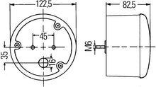 Cargar imagen en el visor de la galería, Hella Universal Clear Lens 4169 Series Back Up Light