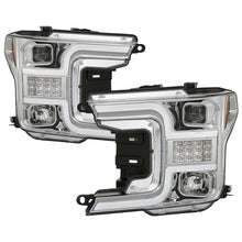 Carica l&#39;immagine nel visualizzatore di Gallery, Spyder Signature Ford F150 18-19 (Halogen Model) Proj. Headlights - Chrome (PRO-YD-FF15018-LBSEQ-C)