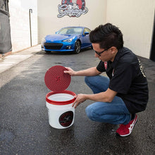 Carica l&#39;immagine nel visualizzatore di Gallery, Chemical Guys Cyclone Dirt Trap Car Wash Bucket Insert - Red - Single